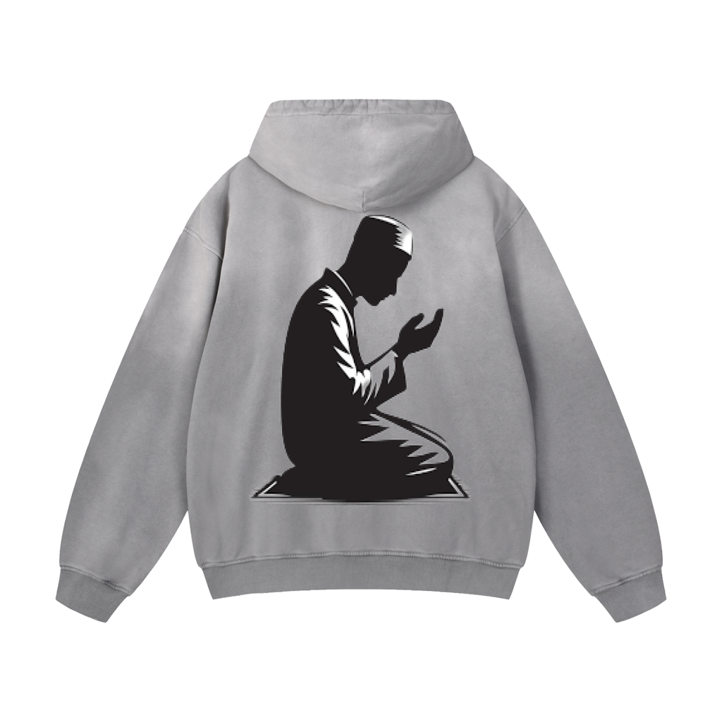 YAQEEN Heavyweight Sunfade Oversized Hoodie