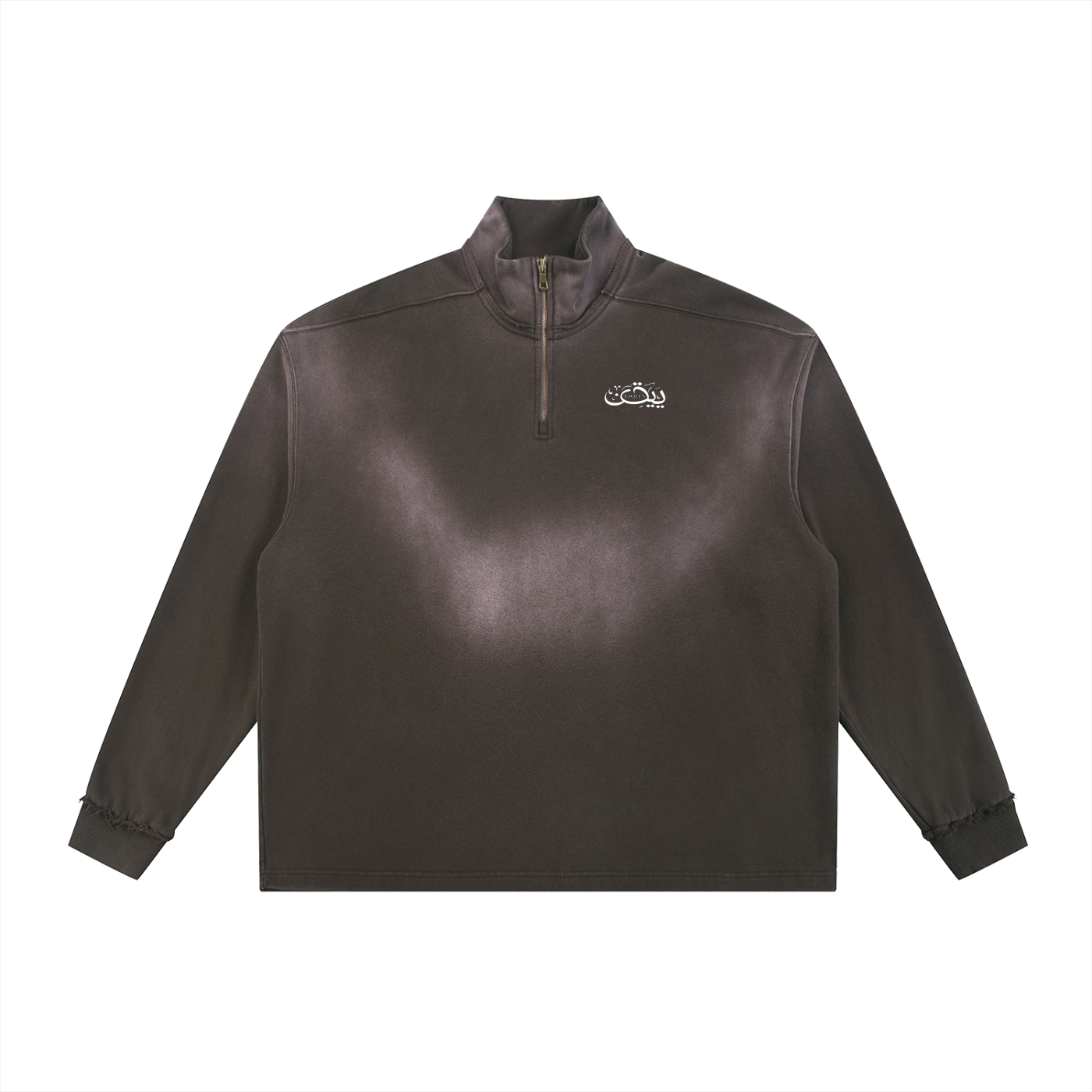 YAQEEN Sun Fade Quarter-Zip Sweatshirt