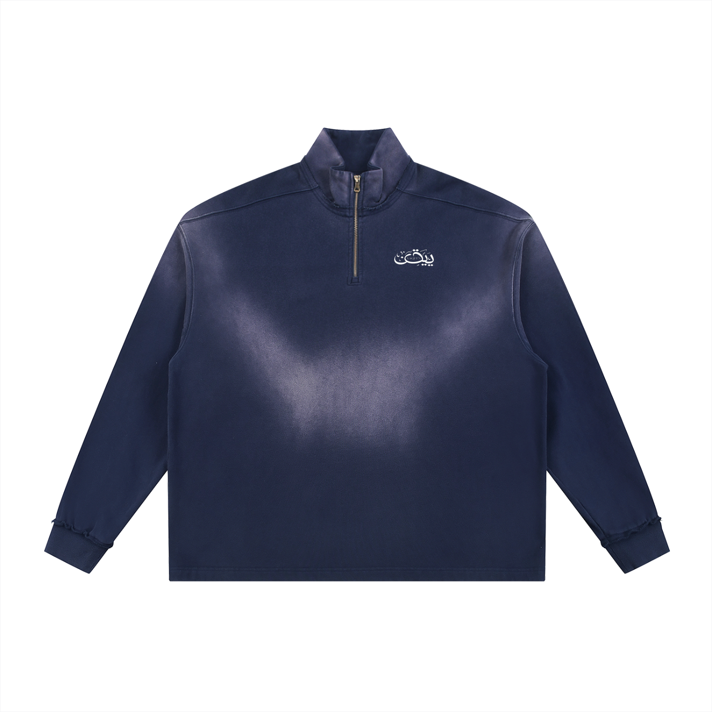 YAQEEN Sun Fade Quarter-Zip Sweatshirt