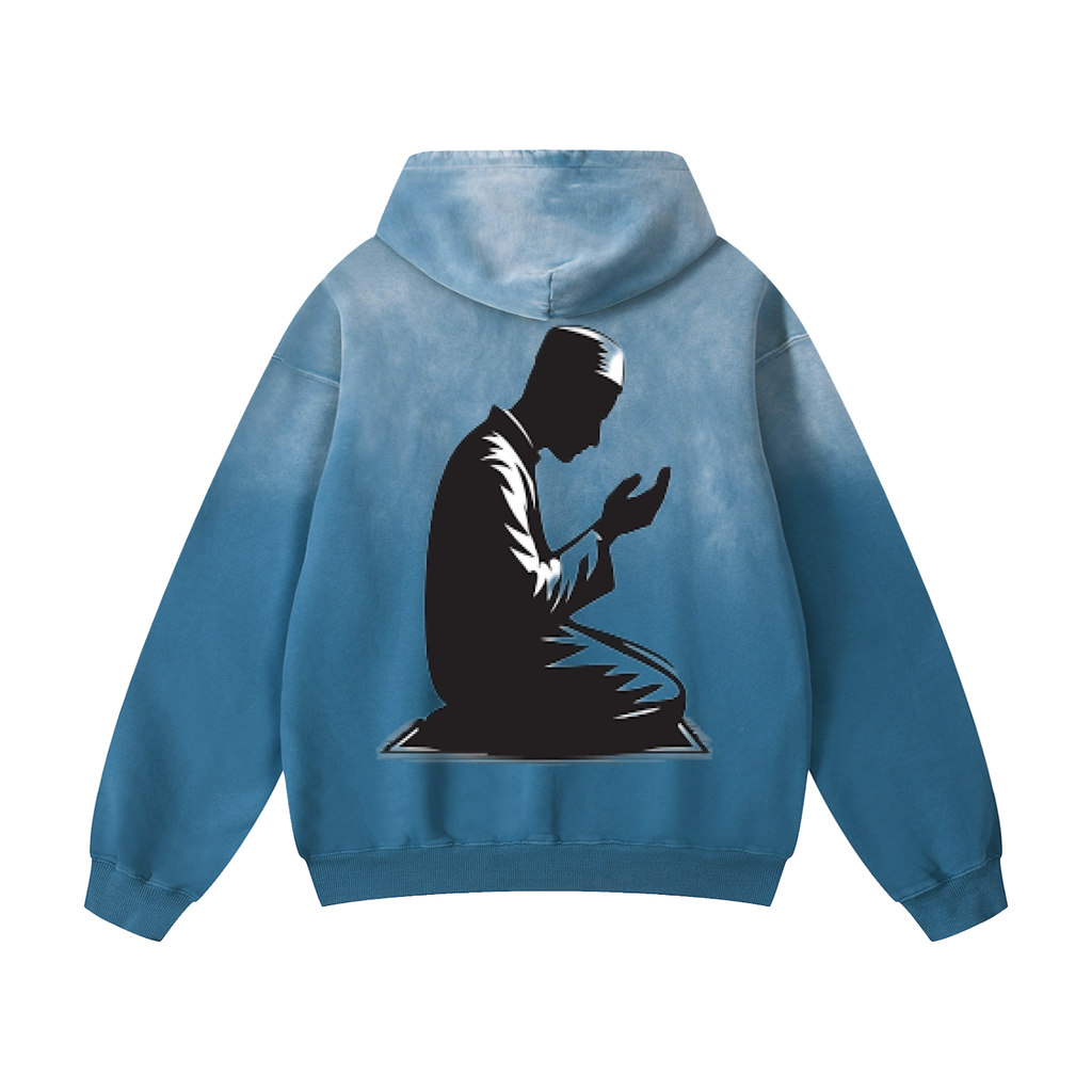 YAQEEN Heavyweight Sunfade Oversized Hoodie