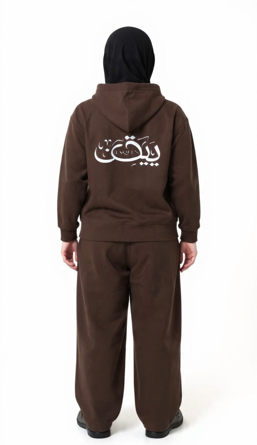 YAQEEN Oversized Boxy Fit Fleece Hoodie