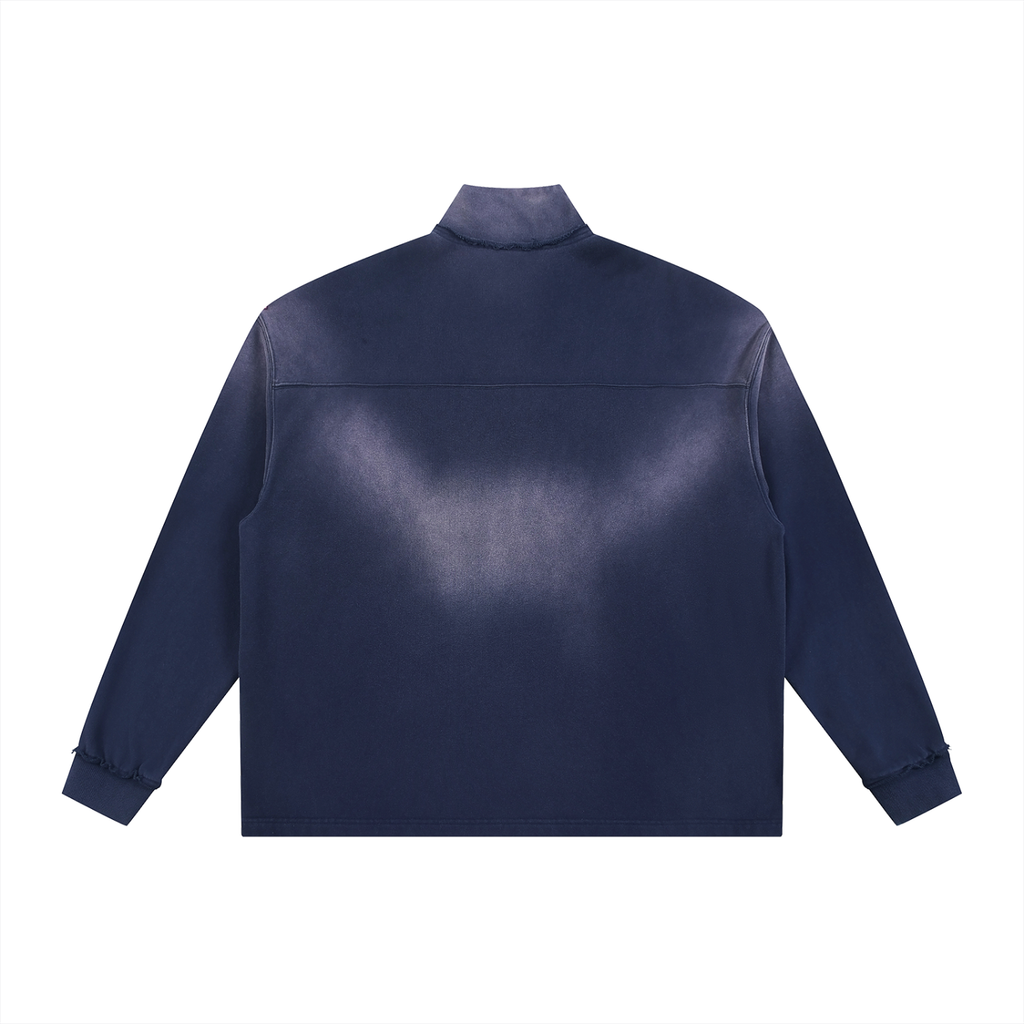 YAQEEN Sun Fade Quarter-Zip Sweatshirt