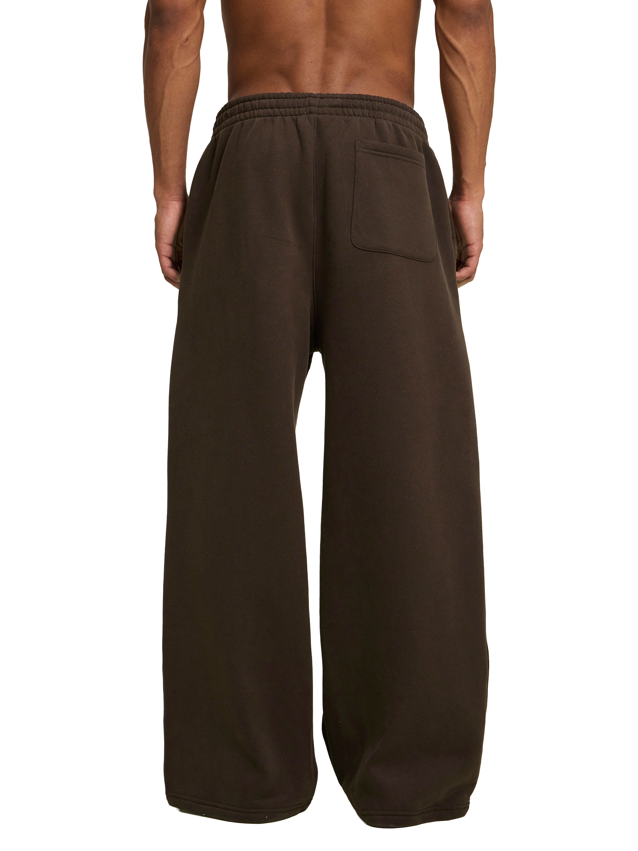 YAQEEN Signature Fleece Drawstring Straight-Leg Sweatpants