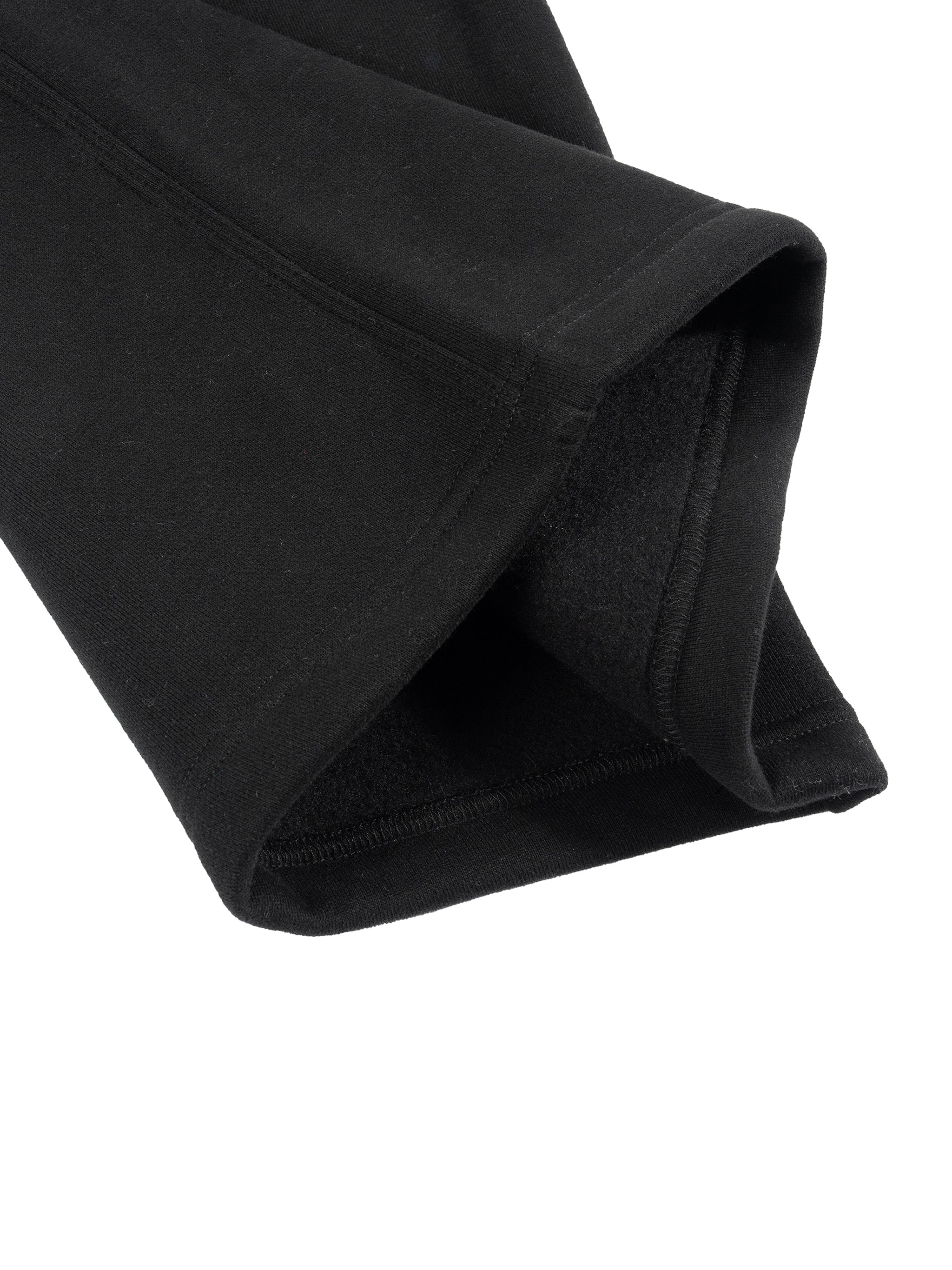 YAQEEN Signature Fleece Drawstring Straight-Leg Sweatpants
