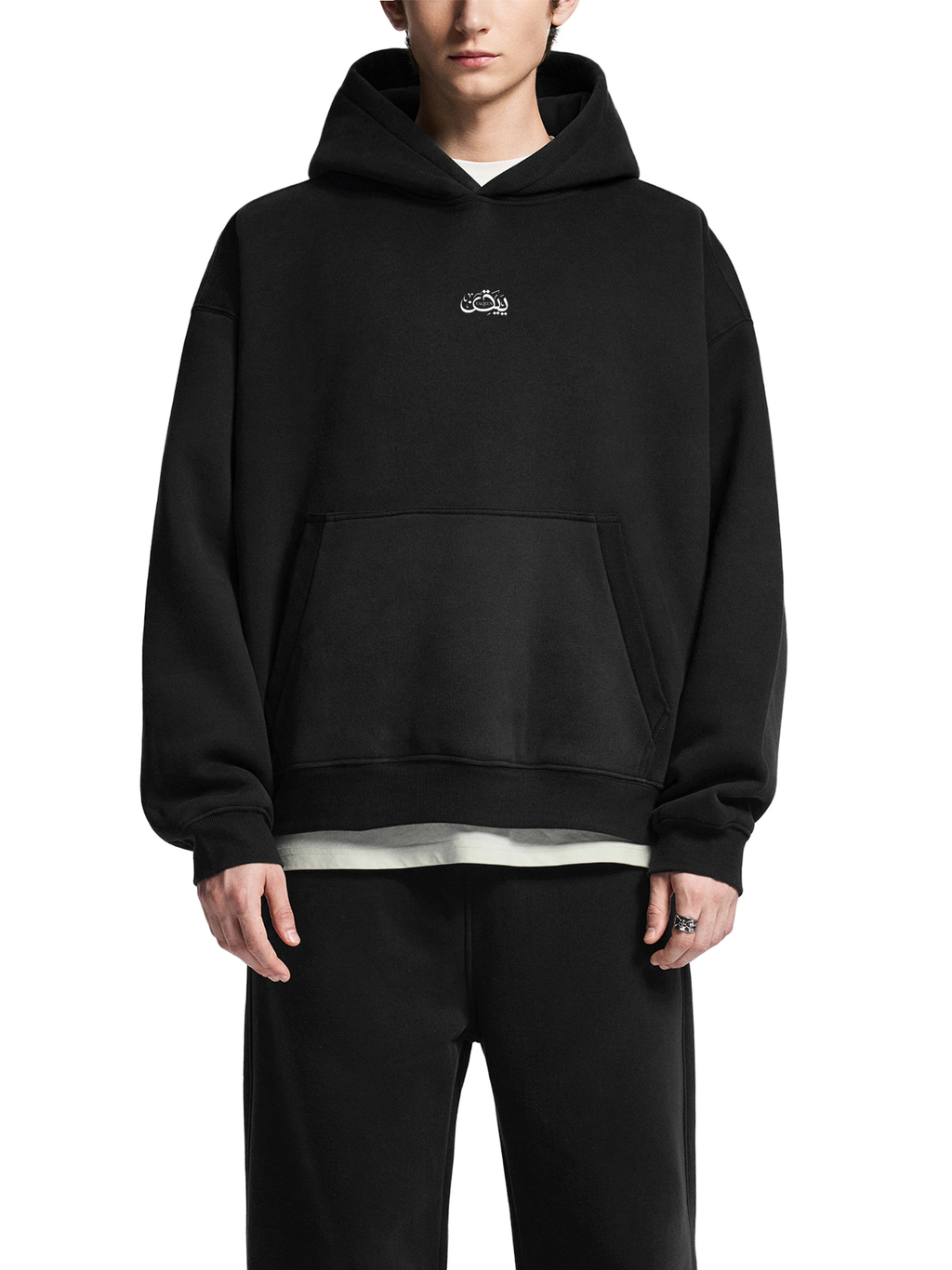 YAQEEN Oversized Boxy Fit Fleece Hoodie