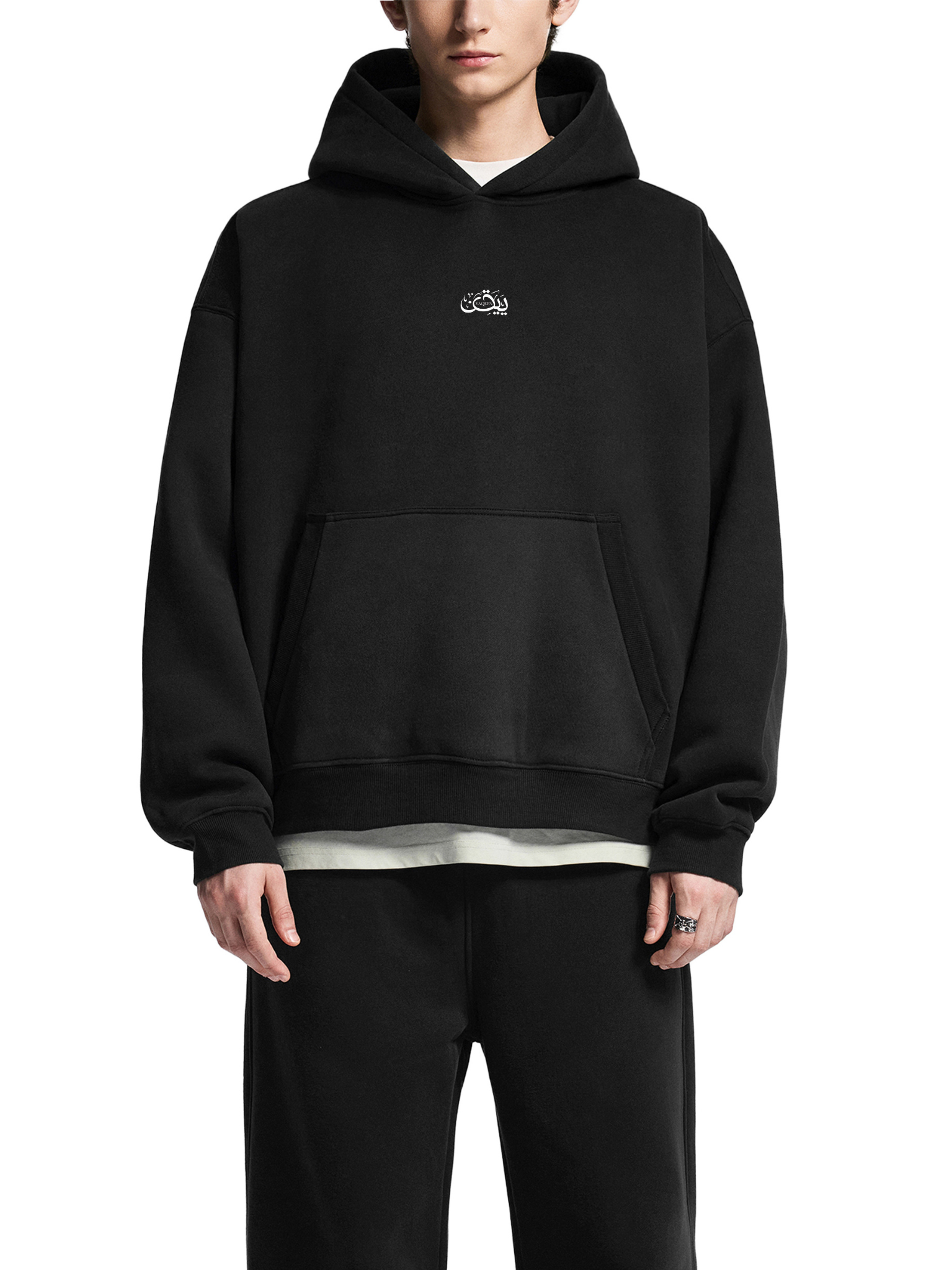 YAQEEN Oversized Boxy Fit Fleece Hoodie